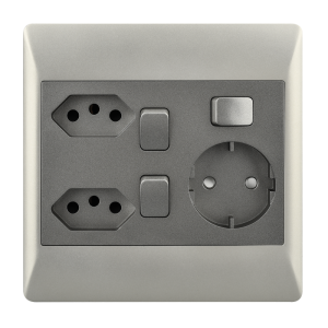 2 X 10 AMP + SCHUKO + 3 SWICHES 4 X 4