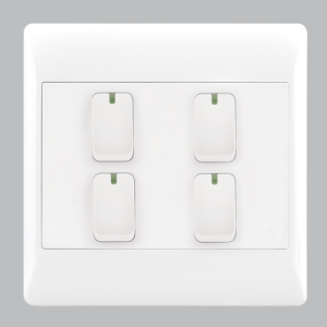 4 LEVER 1 WAY SWITCH 4 X 4  ( per box)
