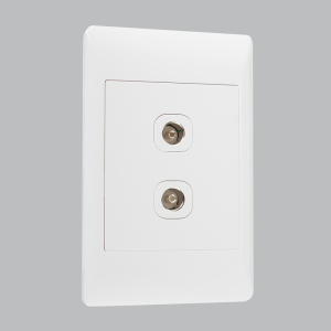DOUBLE TV SOCKET 2 X 4  (10 per box)