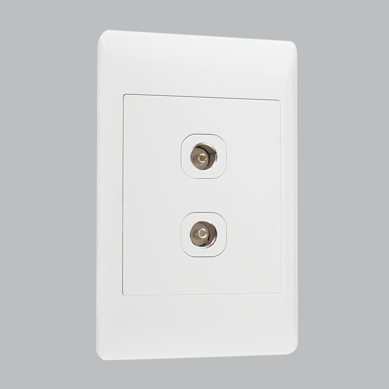 DOUBLE TV SOCKET 2 X 4 (10 per box)