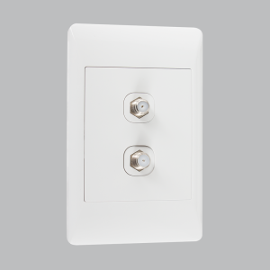 DOUBLE SATELLITE SOCKET 2 X 4 (10 per box)