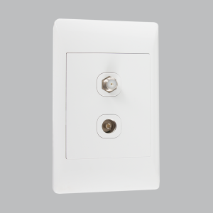 TV + SATELLITE SOCKET 2 X 4 (10 per box)