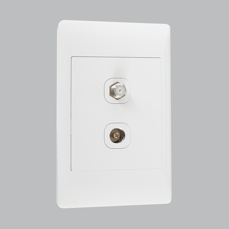 TV + SATELLITE SOCKET 2 X 4 (10 per box)