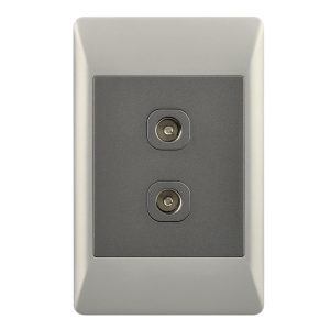 DOUBLE TV SOCKET 2 X 4 (10 per box)