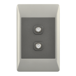 DOUBLE SATELLITE SOCKET 2 X 4 (10 per box)