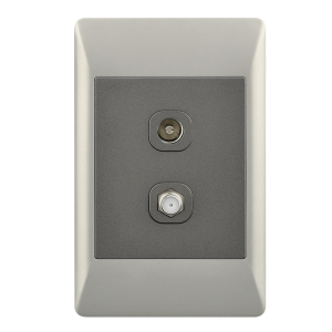 TV + SATELLITE SOCKET 2 X 4 (10 per box)