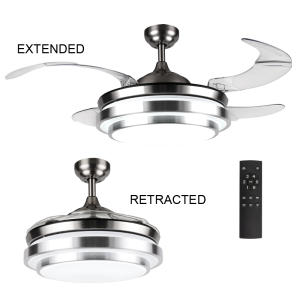 RETRACTABLE BLADES DC 32W LED 4000K REMOTE