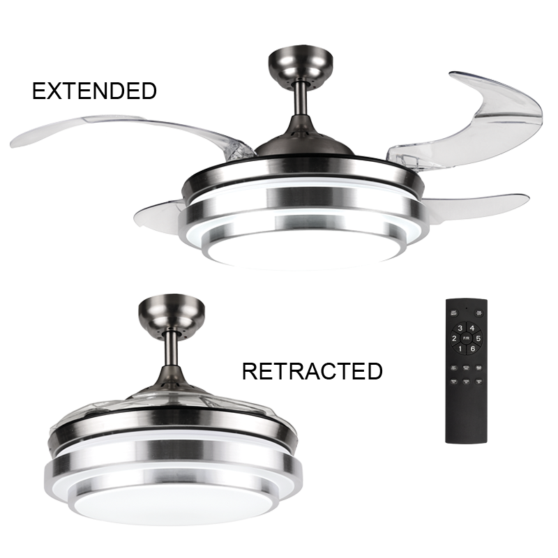 RETRACTABLE BLADES DC 32W LED 4000K REMOTE