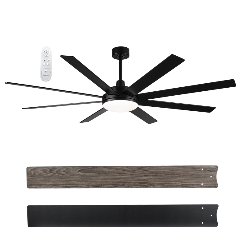 72" 24W LED CCT 55W DC MOTOR 8 BLADES