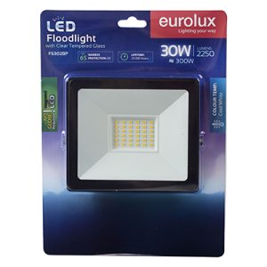 LED 30W Floodlight Black 4000K No Sensor Box