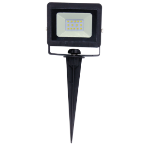 10W LED PVC GARDEN FLOOD+SPIKE IP65 6000K