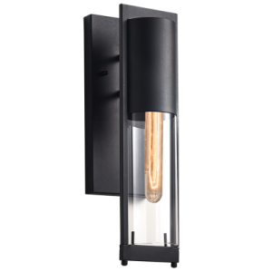 IRON AND CLEAR GLASS IP44 1X60W ES