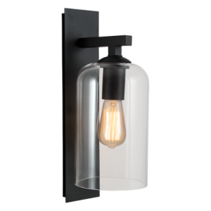 DOWN FACING METAL LATERN CLEAR GLASS IP44 1X60W