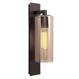 DOWN FACING COFFEE LATERN AMBER GLASS IP44 1X60W
