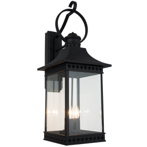 DOWN FACING LATERN ALU CLEAR GLASS IP54 3X60W E14