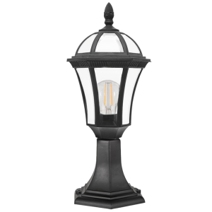 6 PANEL PILLAR POLY BASE CLEAR PC IP44 1X11W ES