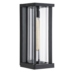 ALU & CLEAR GLASS WALL MOUNT IP44 1X60W ES
