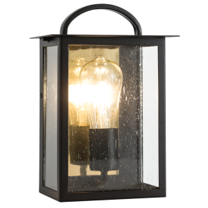 METAL 1/2 LATERN  SPECKLED GLASS IP44 1X60W ES