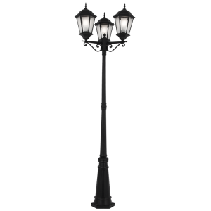 6 PANEL 3 HEAD TAPERED GLASS IP44 3X60W ES 2300MM