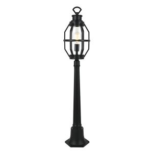BOLLARD ALU CLEAR GLASS IP44 1X60W ES 1200MM
