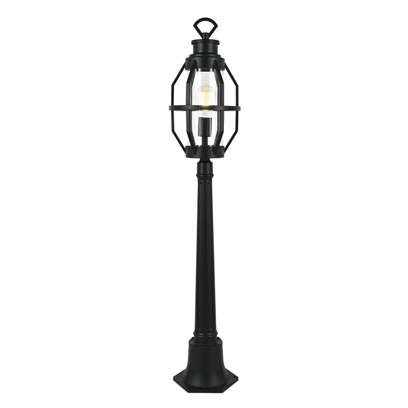BOLLARD ALU CLEAR GLASS IP44 1X60W ES 1200MM