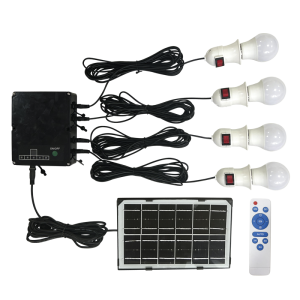 SOLAR OUTDOOR KIT+LED BULB+REMOTE 4X3W 6500K