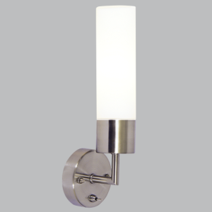 SC WALL BRACKET WH GLASS IP44 1X40 SES