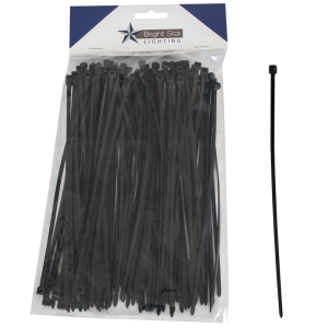 100 PER BAG BLACK CABLE TIE - 5mm x 200mm