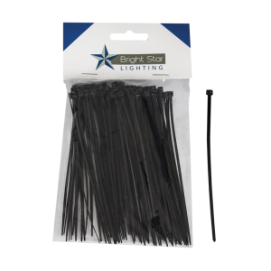 100 PER BAG BLACK CABLE TIE - 3mm x 120mm