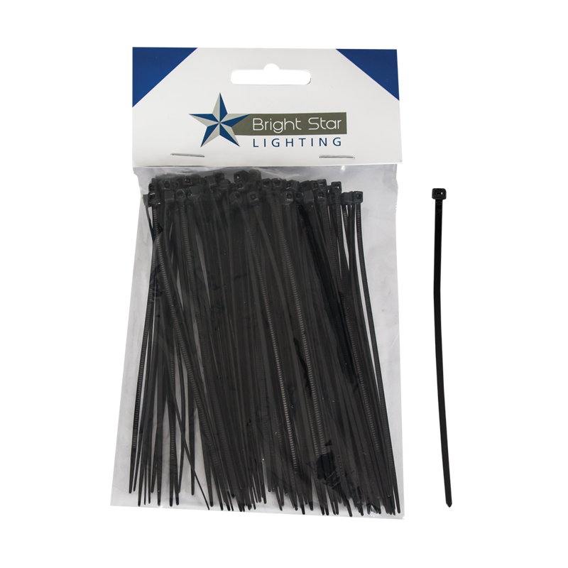 100 PER BAG BLACK CABLE TIE - 3mm x 120mm