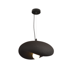 BLACK FOAMED PENDANT 1 X 60W ES 300MM