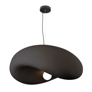 BLACK FOAMED PENDANT 1 x 60W ES 500MM