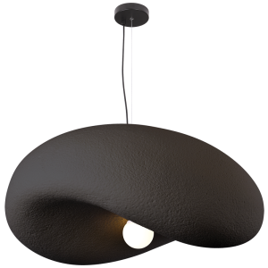 BLACK FOAMED PENDANT 1 x 60W ES 700MM