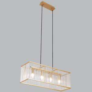 GOLD IRON PENDANT 4X40W SES