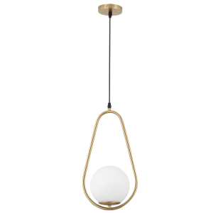 BRASS PENDANT WITH GLASS 1X60W ES