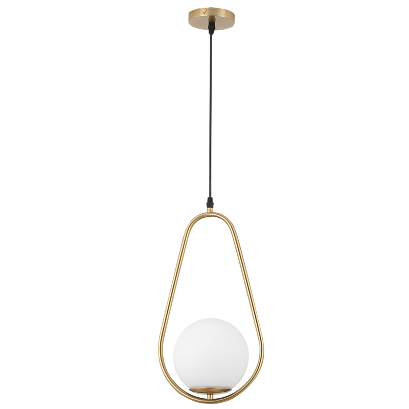 BRASS PENDANT WITH GLASS 1X60W ES