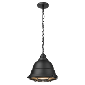 BLACK METAL PENDANT GRID 1X60W ES