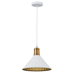 WHITE IRON PENDANT 1X35W ES