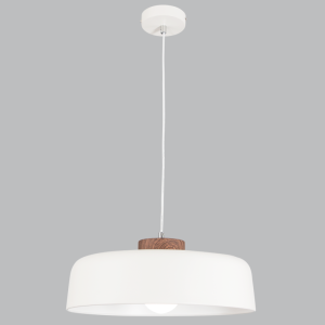 METAL WHITE PENDANT 1X60W ES