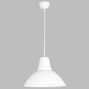 WHITE  ALUMINIUM PENDANT 1X60W ES