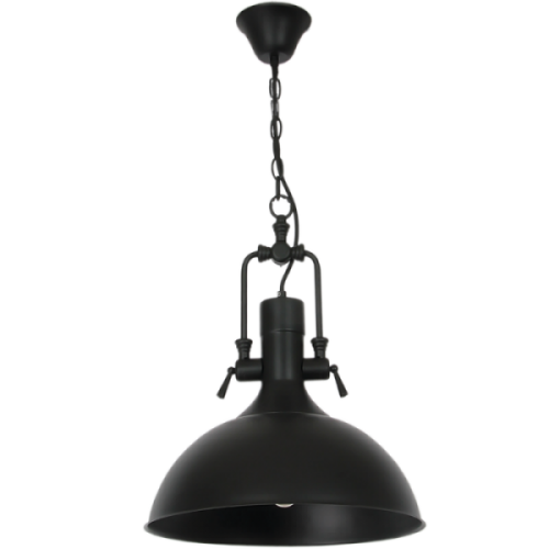 BLACK METAL PENDANT WITH CHAIN 1X60W ES