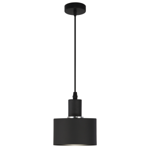 1 LIGHT BLACK PENDANT 1X60W ES