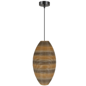 METAL & RATTAN PENDANT 1X60W ES