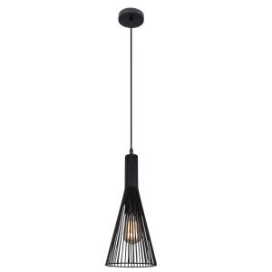 BLACK METAL PENDANT 1X60W ES