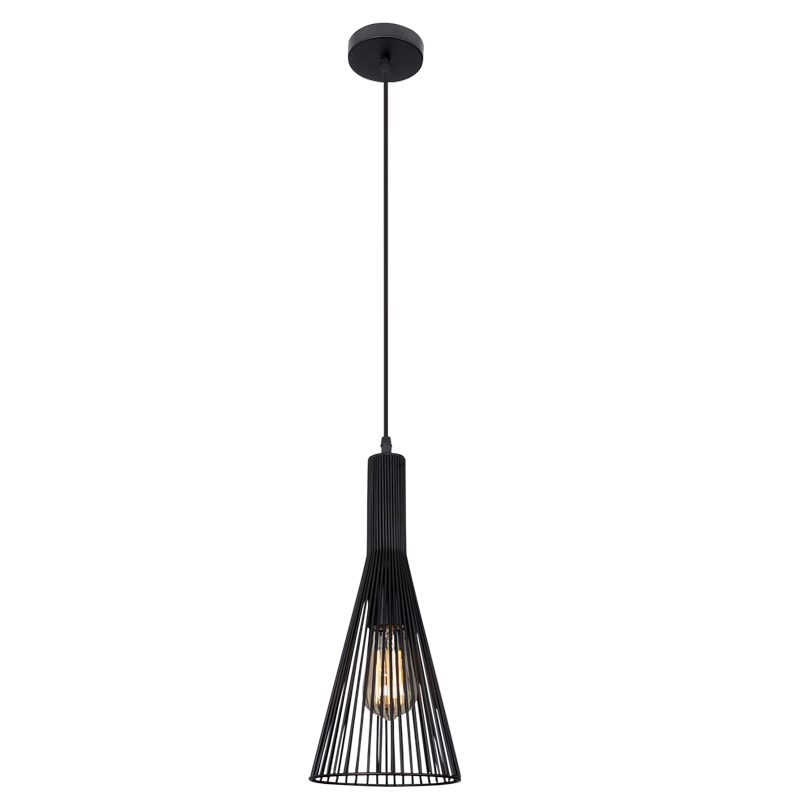 BLACK METAL PENDANT 1X60W ES