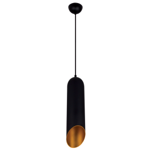 MATT BLACK GOLD INNER PENDANT 1X60W ES
