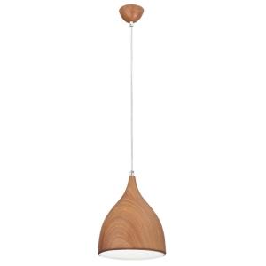 METAL PENDANT WOODEN GRAIN PATTERN 1X60W ES