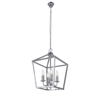 POLISHED CHROME PENDANT 4X60W SES