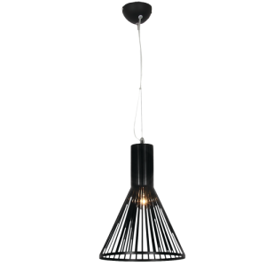 BLACK METAL PENDANT 1X60W ES
