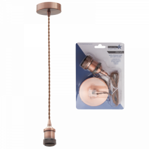 BLISTER PACK RED BRONZE CORD PENDANT 1X60W ES